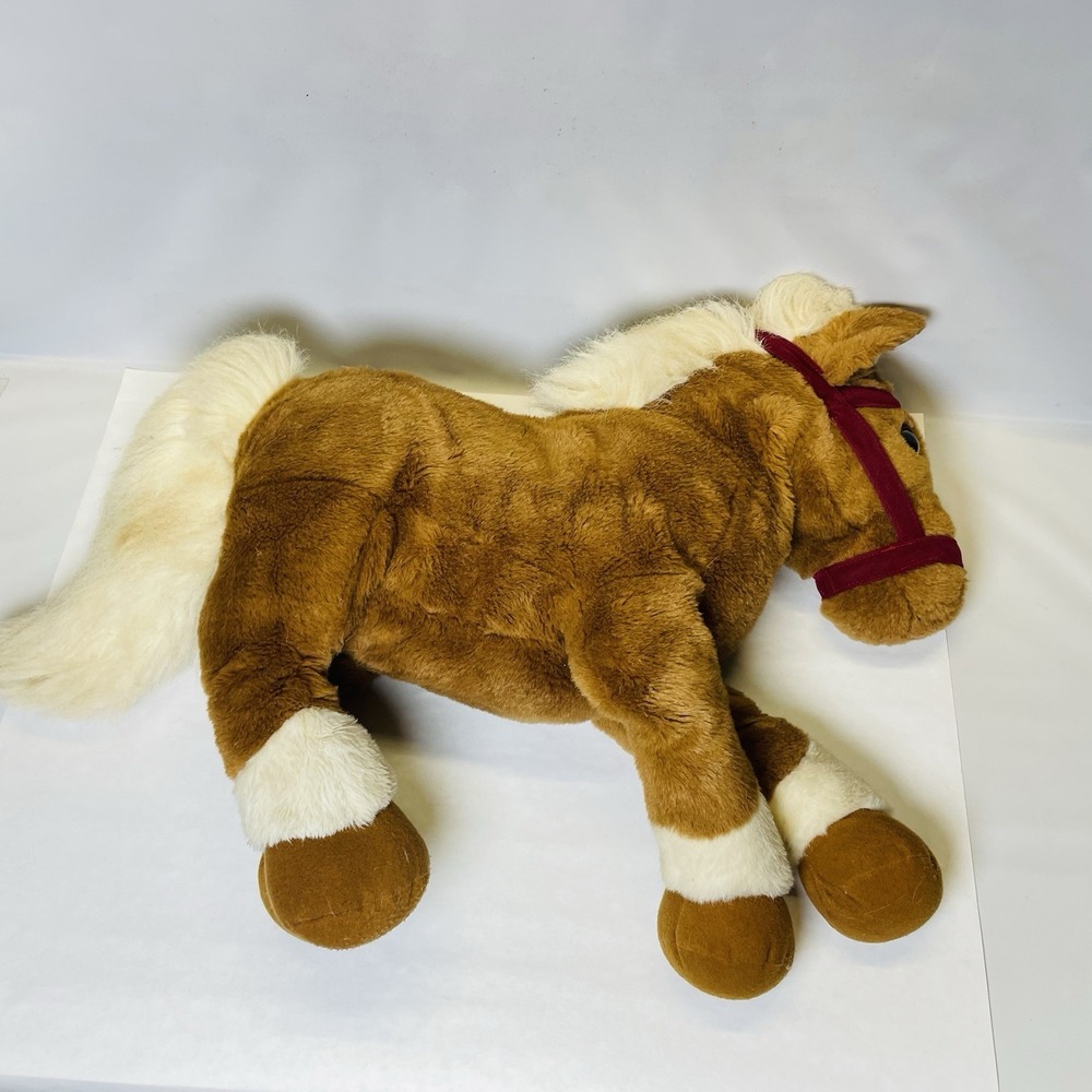 Huggapuffs Horse Vintage Plush Ginger Western Farm Equestrian Stuffed Animal
